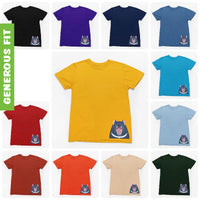 Tasmanian Devil Hem Print Adults T-Shirt (Various Colours)