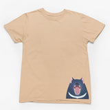 Tasmanian Devil Hem Print Adults T-Shirt (Bone)