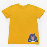 Tasmanian Devil Hem Print Adults T-Shirt (Golden Yellow)