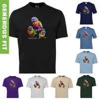 Australian Rainbow Lorikeet Adults T-Shirt (Various Colours)