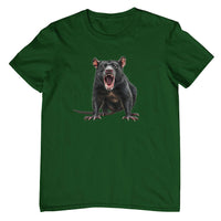 Tasmanian Devil Growl Adults T-Shirt (Bottle Green)