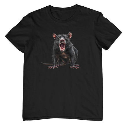 Tasmanian Devil Growl Adults T-Shirt (Black)