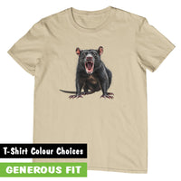 Tasmanian Devil Growl Adults T-Shirt (Various Colours)
