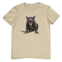 Tasmanian Devil Growl Adults T-Shirt (Bone)