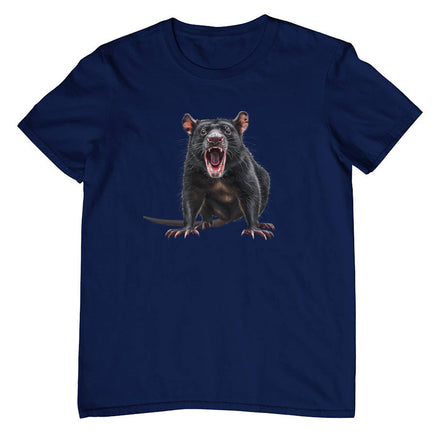 Tasmanian Devil Growl Adults T-Shirt (Jr Navy)