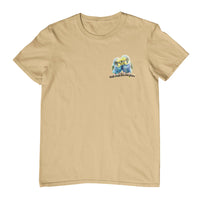 Budgie Pair Left Chest Logo Adults T-Shirt (Bone)