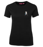Kookaburra Left Chest Logo Ladies T-Shirt (Black)
