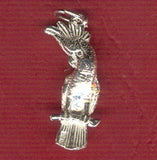 Cockatoo Bird Silver Charm