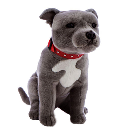 Sitting "Blue" Staffy Dog Plush Toy (33cm)