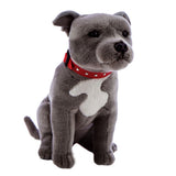 Sitting "Blue" Staffy Dog Plush Toy (33cm)