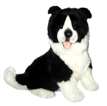 Black & White Border Collie Puppy Plush Toy (22cm)