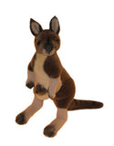 Grey Kangaroo & Joey Soft Plush Toy (28cm)