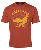 Australia Kangaroo & Emu Adults T-Shirt (Rust)