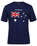 Australian Flag T-Shirt (Jnr Navy, Adults Sizes)