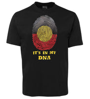 Aboriginal Flag In My DNA Adults T-Shirt (Black)