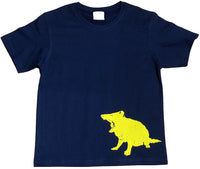 Tasmanian Devil Childrens T-Shirt (Jr Navy, Lower Left Print)