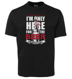 Only Here for the Beer Adults T-Shirt (Black)