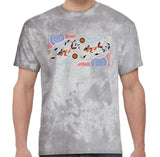 Dolphin Journey Colorblast T-Shirt by Wayne Thomas Maynard (Smoke)