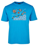 Water Dreaming Adults T-Shirt by Wayne Thomas Maynard (Aqua)