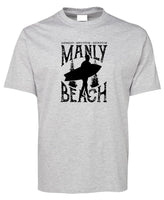 Surf Beaches of Manly Logo T-Shirt (Snow Grey, Shortsleeve)