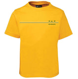 3 Kangaroo Stripe T-Shirt (Yellow Gold, Childrens Sizes)