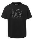 Australian Frill Neck Lizard Childrens T-Shirt (Black)