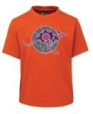Kangaroo Spirit Childrens T-Shirt by Meleisa Cox (Orange)