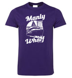 Manly Wharf Ferries Shortsleeve T-Shirt (Purple, White Print)