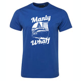 Manly Wharf Ferries Shortsleeve T-Shirt (Royal Blue, White Print)