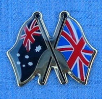 Australian Flag with Union Jack Metal Badge