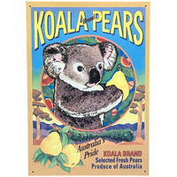 Koala Pears Tin Sign (28.5cm x 40.5cm)