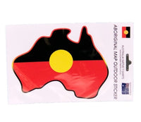 Aboriginal Flag Australia Map Shape Sticker