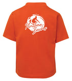 Northern Beaches Surf Childrens T-Shirt (Orange, Back Print)
