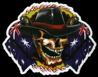 Cowboy Skull Aussie Vinyl Sticker