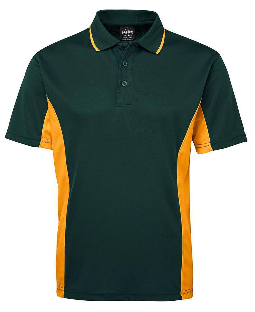 Australia Kangaroo and Emu Polo (Green with Gold Sides) - Aussie Polo  Designs | Australian Native T-Shirts