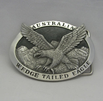 Australian Wedge Tailed Eagle Pewter Belt Buckle (Large)