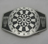Dartboard Logo Pewter Belt Buckle (Large)