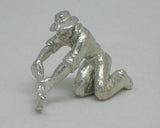 Miner Kneeling With Pick Pewter Figurine (Small)
