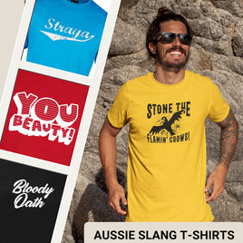 Our Aussie Slang T-Shirts & Singlets Range