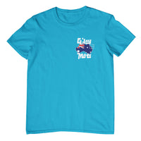 G'day Mate Stamp Left Chest Logo Adults T-Shirt (Aqua, Shortsleeve)