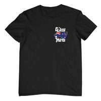 G'day Mate Stamp Left Chest Logo Adults T-Shirt (Black, Shortsleeve)