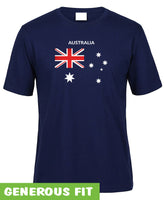 Australian Flag Adults T-Shirt (Jnr Navy)