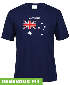 Australian Flag Adults T-Shirt (Jnr Navy)