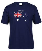 Australian Flag Adults T-Shirt (Jnr Navy)
