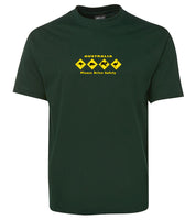 Australian Animal Road Signs Adults T-Shirt (Bottle Green)