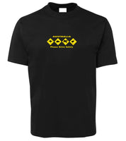 Australian Animal Road Signs Adults T-Shirt (Black)