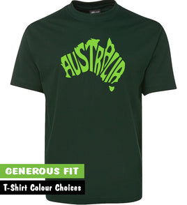 Australia Map Adults T-Shirt (Various Colours)