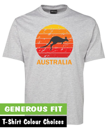 Kangaroo Sunset Australia Adults T-Shirt (Various Colours)