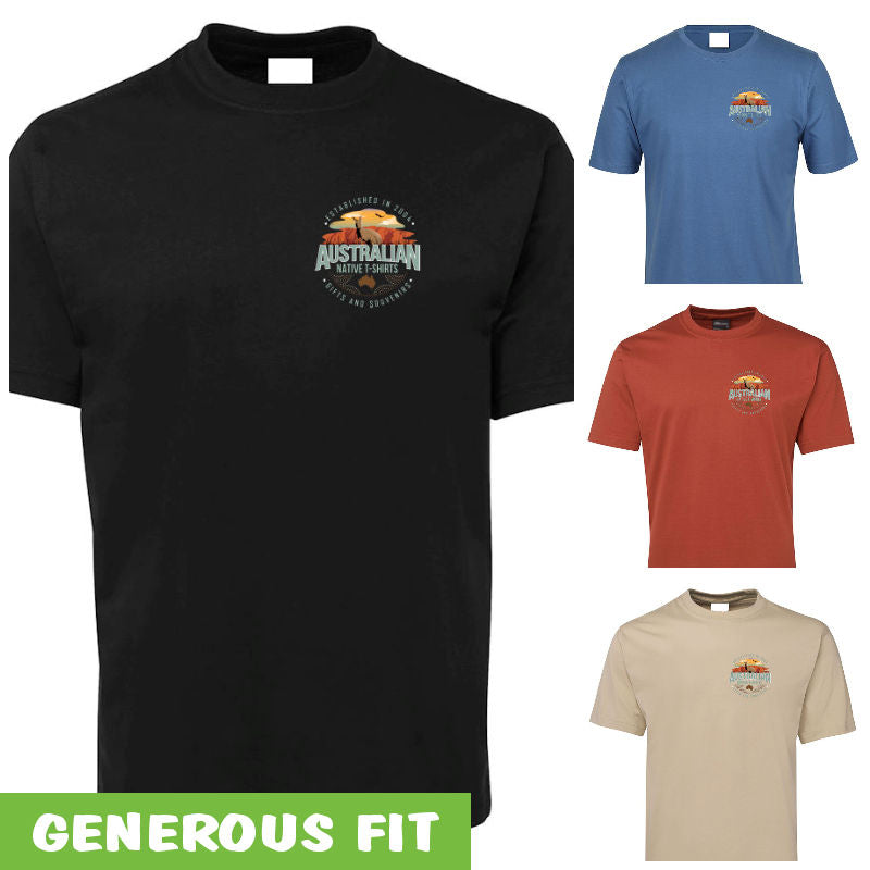 Australian Native T-Shirts Retro Left Chest Logo Adults T-Shirt (Various Colours)