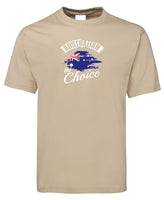 Australian By Choice Adults Citizenship T-Shirt (Bone, Shortsleeve)